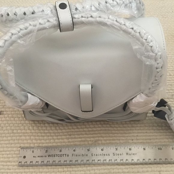 Joy Gryson Belted Strap Whipstitch Cloud Nyla Satchel Bag - Picture 2 of 8